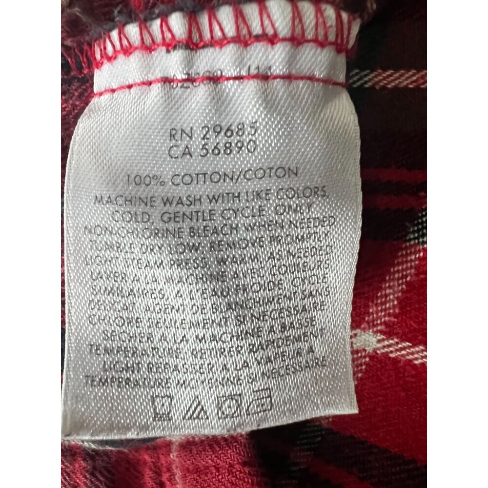 Pendleton Red & Green Plaid Button-Up Long Sleeve… - image 6